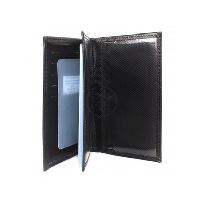 Обложка для авто+паспорт Croco-ВП-103 натуральная кожа черный матовый (3)  206880