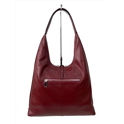 Женская сумка шоппер из натуральной кожи, цвет бордовый