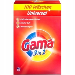 Порошок стиральный GAMA Universal 3в1 универсальный 6,5 кг, (100 стирок) гипоаллергенный (Испания) 50000899