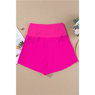 Розовые шорты для плавания с широким поясом и карманами