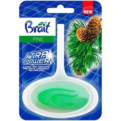 Блок-корзинка Туалетный BRAIT PINE Xtra Power, устранение грязи и запахов, аромат Сосна (40 гр)