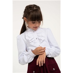 Белая школьная блуза, модель 06177