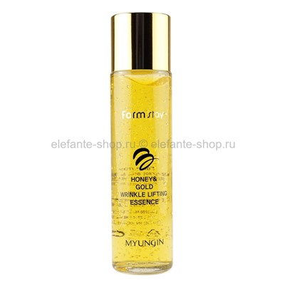 Лифтинг-сыворотка с экстрактом мёда FarmStay Honey & Gold Wrinkle Lifting Essence 150ml (125)