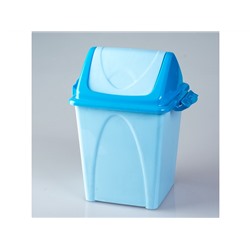 Ведро пластик для мусора 14,5л премиум голубое т166