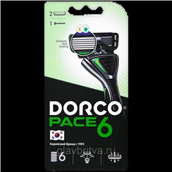 Станок для бритья DORCO PACE-6 с 6 лезвиями (+2 кассеты)