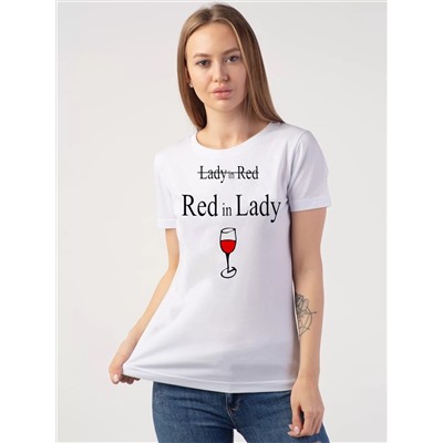 Футболка Red in Lady  / Белая
