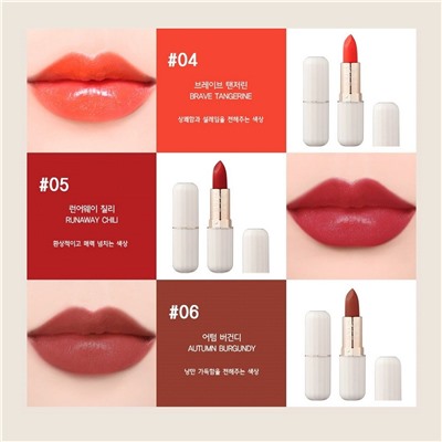 L’ocean Тинт-помада для губ / Reve Tint Stick 5 Runaway, 06 Autumn Burgundy, 3,5 г