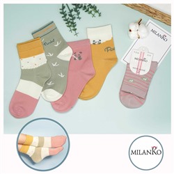 Детские хлопковые носки  (Узор 8) MilanKo D-222 упаковка