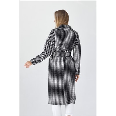 Пальто женское демисезонное 20550 (черно-белый)