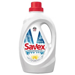 Savex. Жидкое концентрированное средство для стирки 2 in 1 White 1,1л Т 5585