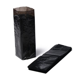 Пакет для рассады, 1.6 л, 8 × 30 см, толщина 50 мкм, с перфорацией, чёрный