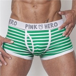 Мужские трусы Pink Hero зеленые в полоску PH1203-4