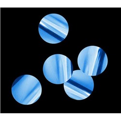 Конфетти металлизированное круги 41 мм (голубое)