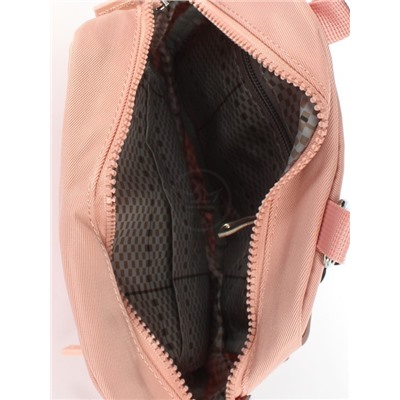 Сумка женская текстиль CF-0437,   (рюкзак-change)  1отд,  2внут+3внеш/ карм,  розовый 254375