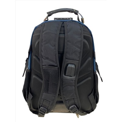 Универсальный рюкзак из водоотталкивающей ткани, цвет черный с синим