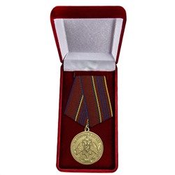 Медаль Росгвардии "За отличие в службе", - 3-я степень награды в презентабельном бархатистом футляре №1745