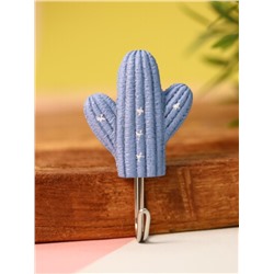 Крючок на липучке «Cactus yo», blue