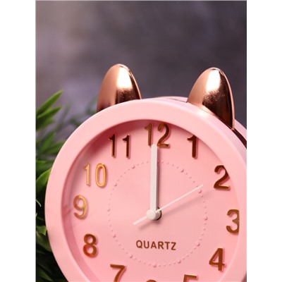 Часы-будильник "Golden awakening Kitty", pink (17х16 см)