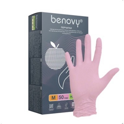 Перчатки nitrile benovy, упаковка 50 пар