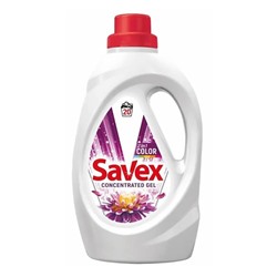 Savex. Жидкое концентрированное средство для стирки 2 in 1 Color 1,1л Т 5592