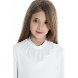 Молочная школьная блуза Mooriposh, модель 0630