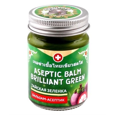 Тайская зеленка Binturong Aseptic Balm Brilliant Green, 50 гр.