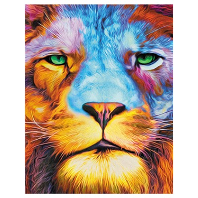 Разноцветный лев