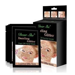 Маска для лица Dear She Peel Off Facial Mask Glitter золото 10 шт оптом