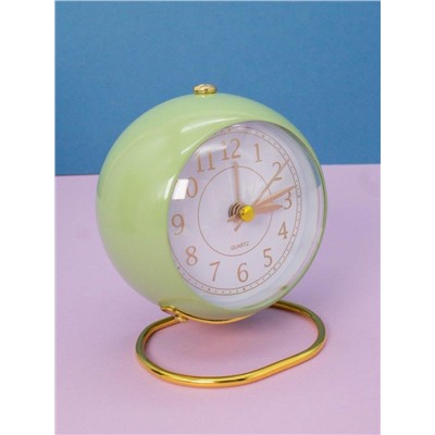 Часы-будильник «Loft lens», green (13,5х10 см)