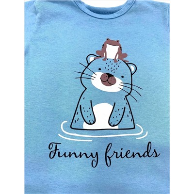 Комплект с  шортами  Funny friends / Голубой