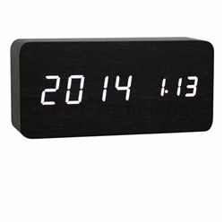 Электронные часы в деревянном корпусе VST-862-6 белые цифры