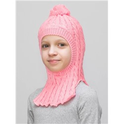 Шапка-шлем для девочки весна-осень Лиза (Цвет светло-коралловый), размер 50-52