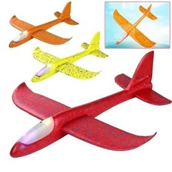 Игрушка самолет детский с подсветкой, материал пенопласт