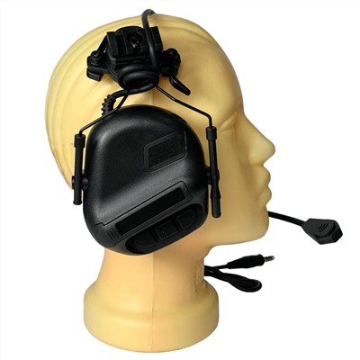 Активные шумоподавляющие наушники (черные), - В комплекте идут крепления на тактический шлем, позволяющие монтировать наушники непосредственно на рельсы ARC шлемов типа FAST, PASGT, ACH, MICH и др. Имеют регулировку громкости для подстройки под слух оператора №103