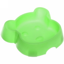 Миска пластиковая "Доги" 15,5*16см / высота бортика 5см, цвет зеленый, 550мл