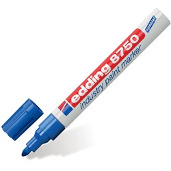 Маркер-краска лаковый (paint marker) EDDING “8750“, СИНИЙ, 2-4 мм, круглый наконечник, алюминиевый корпус, E-8750/3