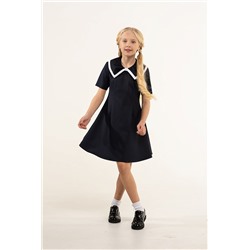 Синее школьное платье, модель 0173