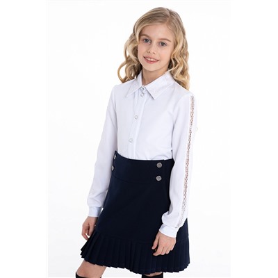 Белая школьная блуза Mooriposh, модель 06116