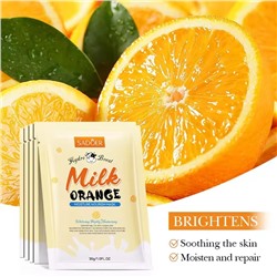 SADOER Увлажняющая и омолаживающая кожу молочная маска для лица Milk Orange, 30гр.