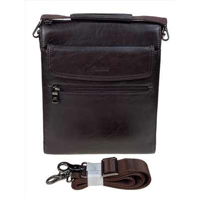 Мужская сумка планшет из натуральной кожи цвет коричневый