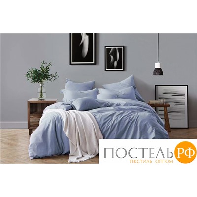 50260/10 КПБ евро н(2) 50*70 "Modern" Blue микрошелк