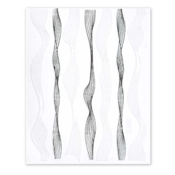 Эластичная 3D лента «Волна», Белая с серебром