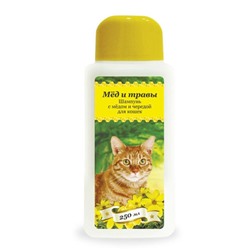 Шампунь Pchelodar Professional "Мед и травы" для кошек с медом и чередой, 250 мл