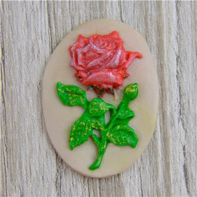 Молд силиконовый Камея с розой