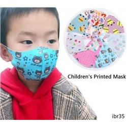 Детская маска многоразовая с рисунком спандекс 01.24