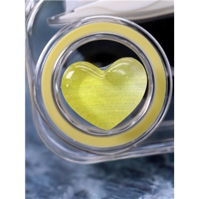 Контейнер для линз «Circle hearts», yellow