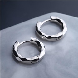 Швензы-кольца родированные "Атмосфера" d=17мм, цвет серебро