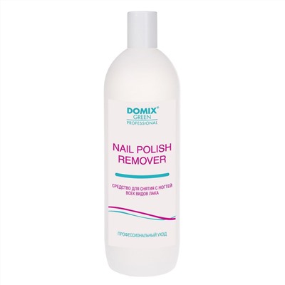 Domix Green Professional Средство для снятия всех видов лака с ацетоном / Nail Polish Remover with Acetone, 1000 мл