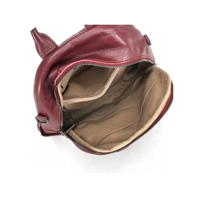 Сумка женская натуральная кожа RM-H-3867,  (рюкзак)  1отд,  4внутр+4внеш/карм,  бордо 233020