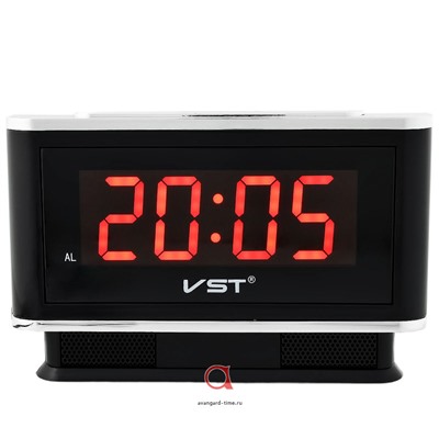 VST721-1 часы 220В красн.цифры-30+USB кабель (без адаптера)